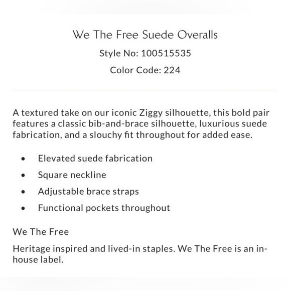 NWT $598 Free People Ziggy Suede Overalls 🤎 Size XS 🌾 Roasted Chestnut Brown - Picture 5 of 11